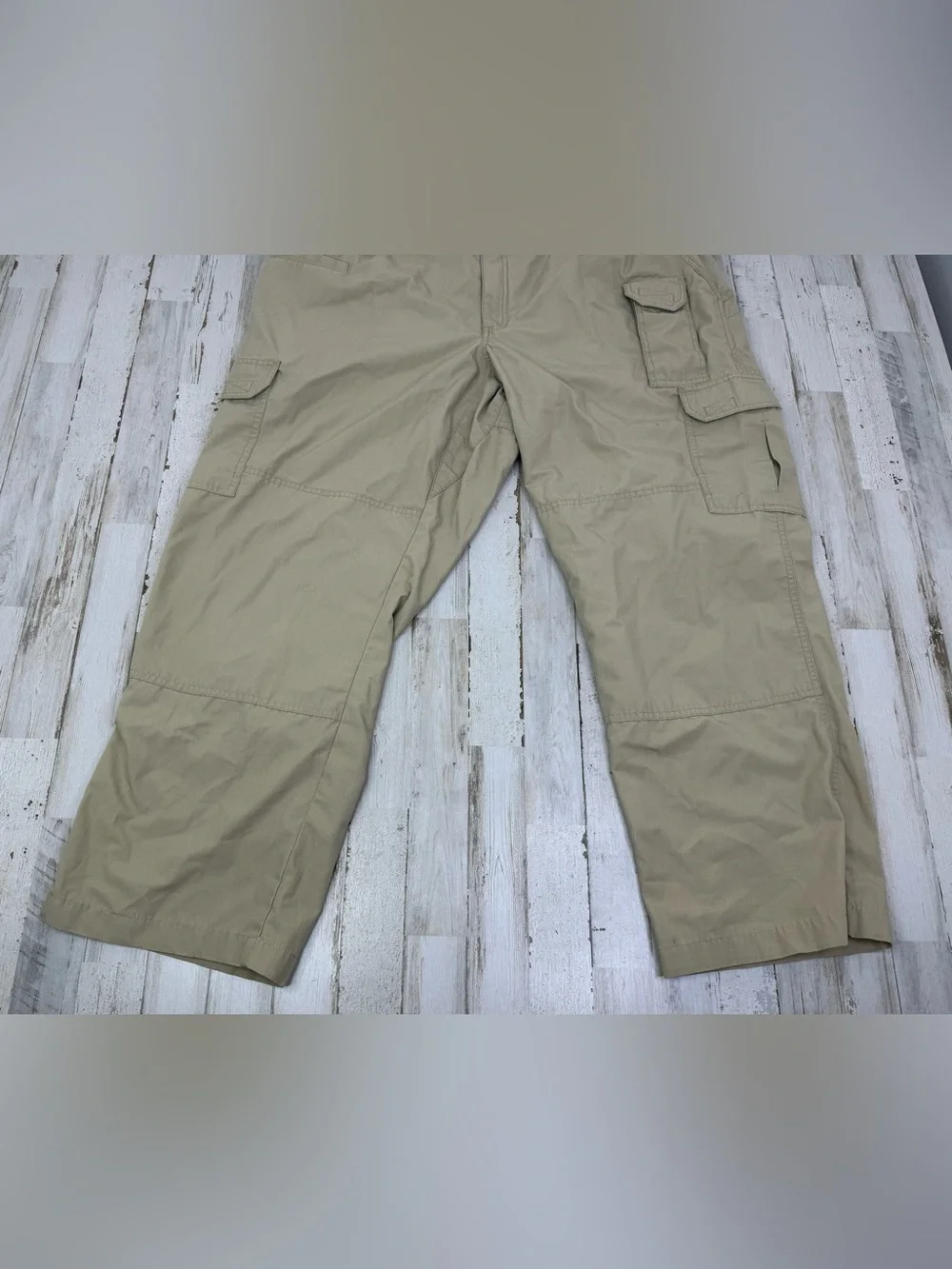 5.11 Tactical Men's 38x28 Tan Solid Cargo Tactical Pants Regular